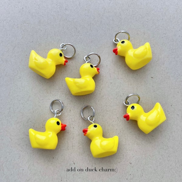 Yellow duck charms, add on charms, rubber Ducky charm, resin charm, lanyard charm, keychain bracelet charm, purse charm, 3D duck charm