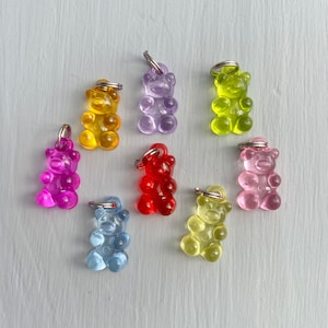 Iridescent Gummy Bear Charms Perfect For Diy Jewelry Making - Temu Australia