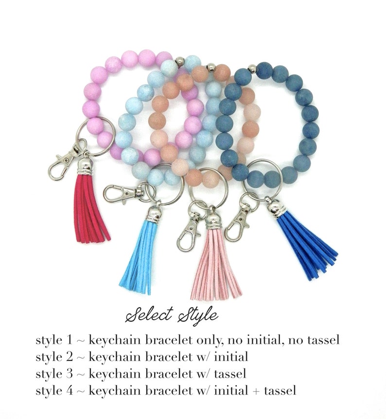 Keychain Bracelet Personalized Bracelet Keychain Gemstone Etsy