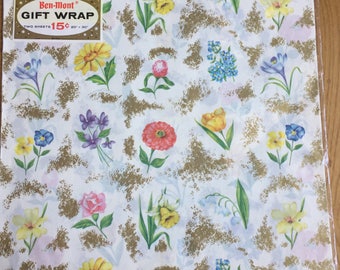Spring Flowers Vintage General Occasion Gift Wrap Wrapping Paper by Ben Mont