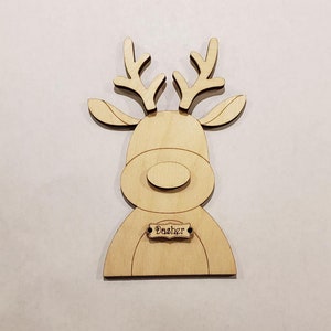 Reindeer Wood Kit,  DIY Tier Tray Set, DIY Reindeer set, Christmas Decor, Christmas DIY, Laser Cut,