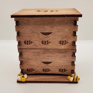 DIY Mini Beehive, Beekeeper, Honey Bee, DIY Beehive, Tiered Tray Beehive, Tiny Beehive, Farmhouse Bees