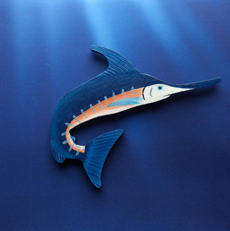 Blue Marlin Magnet Large Blue Marlin Kitchen Magnet Gamefish Magnet Marlin Decor Blue Marlin Gift Blue Marlin Magnet Personalized