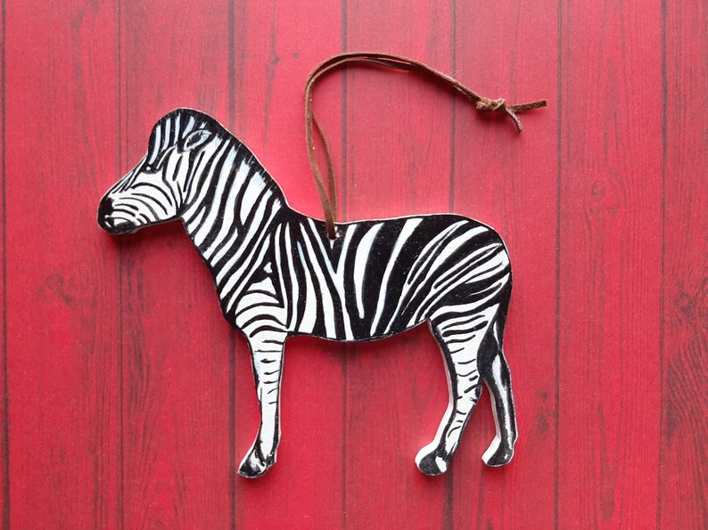 Zebra Ornament Zebra Christmas Ornament Zebra Decor Zebra Etsy