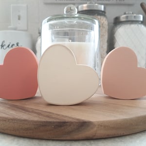 Chunky Wood Hearts  Choice of Colors  Valentines Shelf Decor  Valentines Gift  Tiered Tray Hearts  Farmhouse Hearts  Distressed Wood Hearts