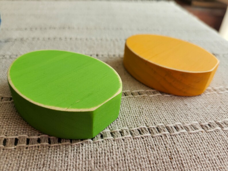 Small Chunky Wood Egg Easter Shelf Decor Distressed Wood Easter Eggs