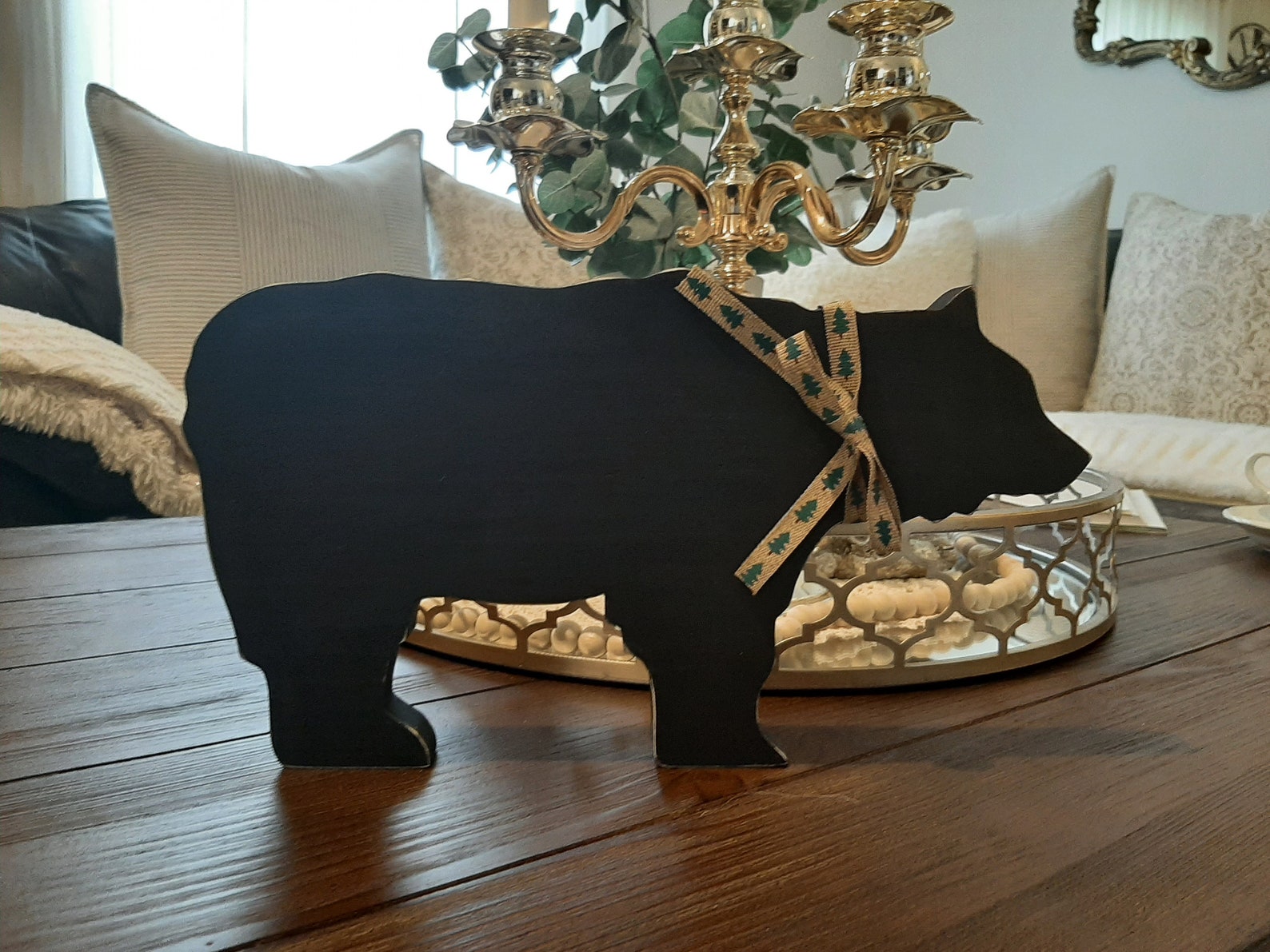 Large Chunky Wood Black Bear Bear Table Decor Wildlife Decor - Etsy