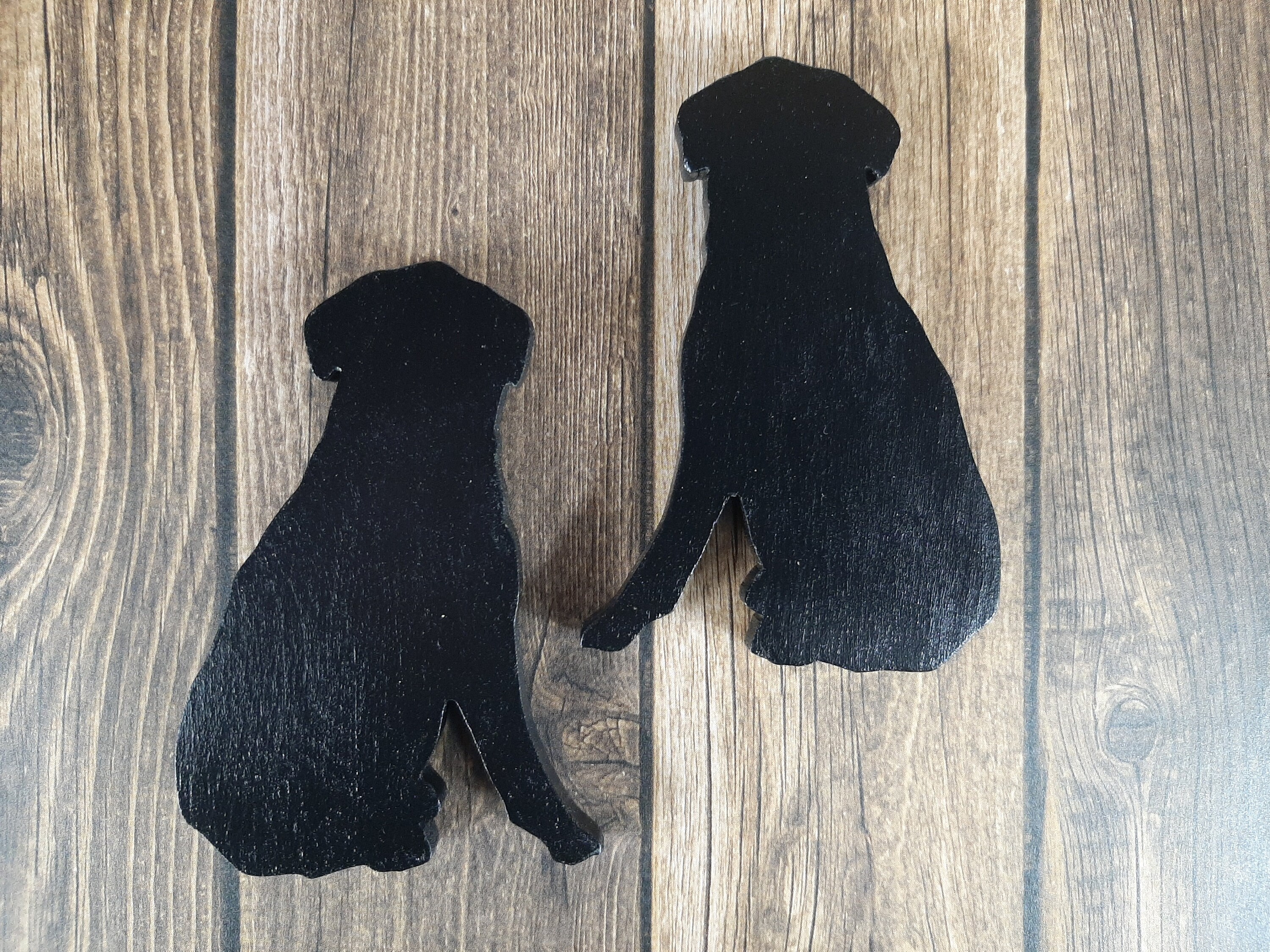 Set of 2 Black Lab Large Black Lab Kitchen Etsy