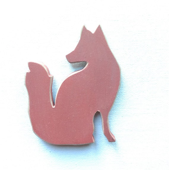 Clearance Red Fox Magnet Large Red Fox Kitchen Magnet Wood Etsy