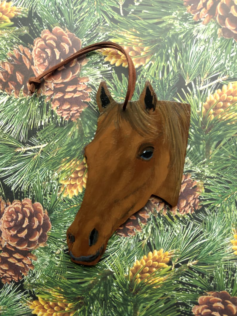 Horse Head Ornament Large Horse Christmas Ornament Horse Etsy