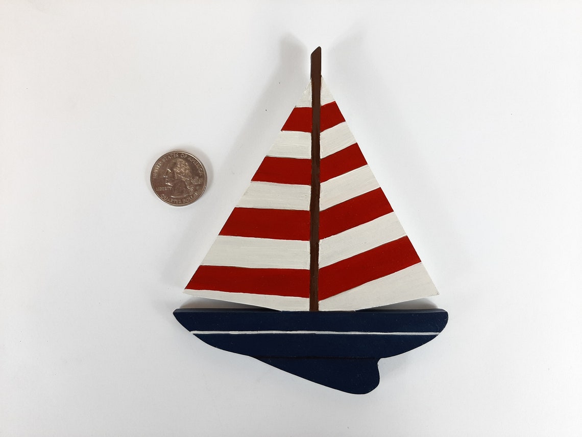 blue sailboat magnet