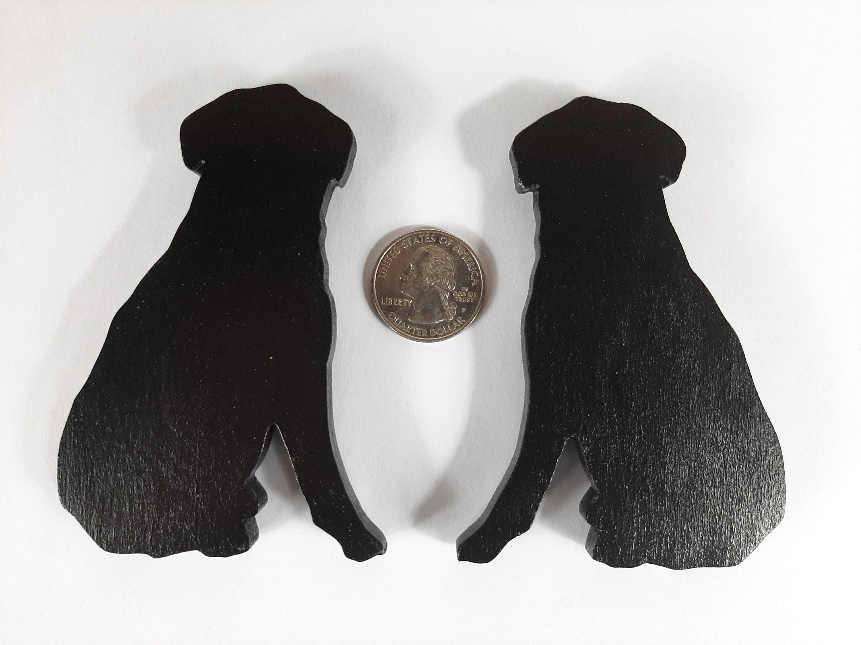 Set of 2 Black Lab Large Black Lab Kitchen Etsy