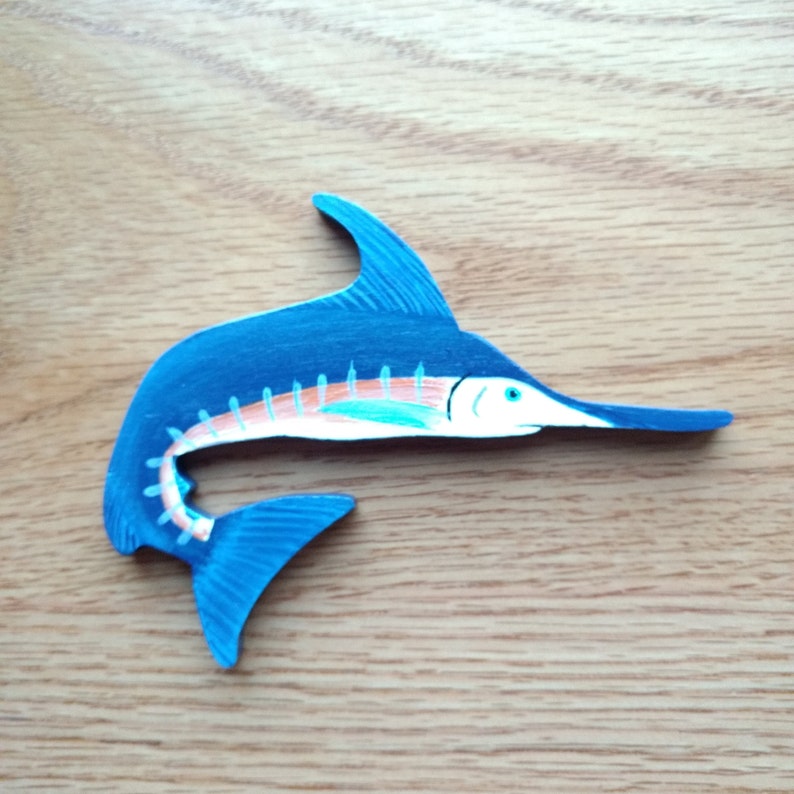 Blue Marlin Magnet Large Blue Marlin Kitchen Magnet Gamefish Magnet Marlin Decor Blue Marlin Gift Blue Marlin Magnet Personalized