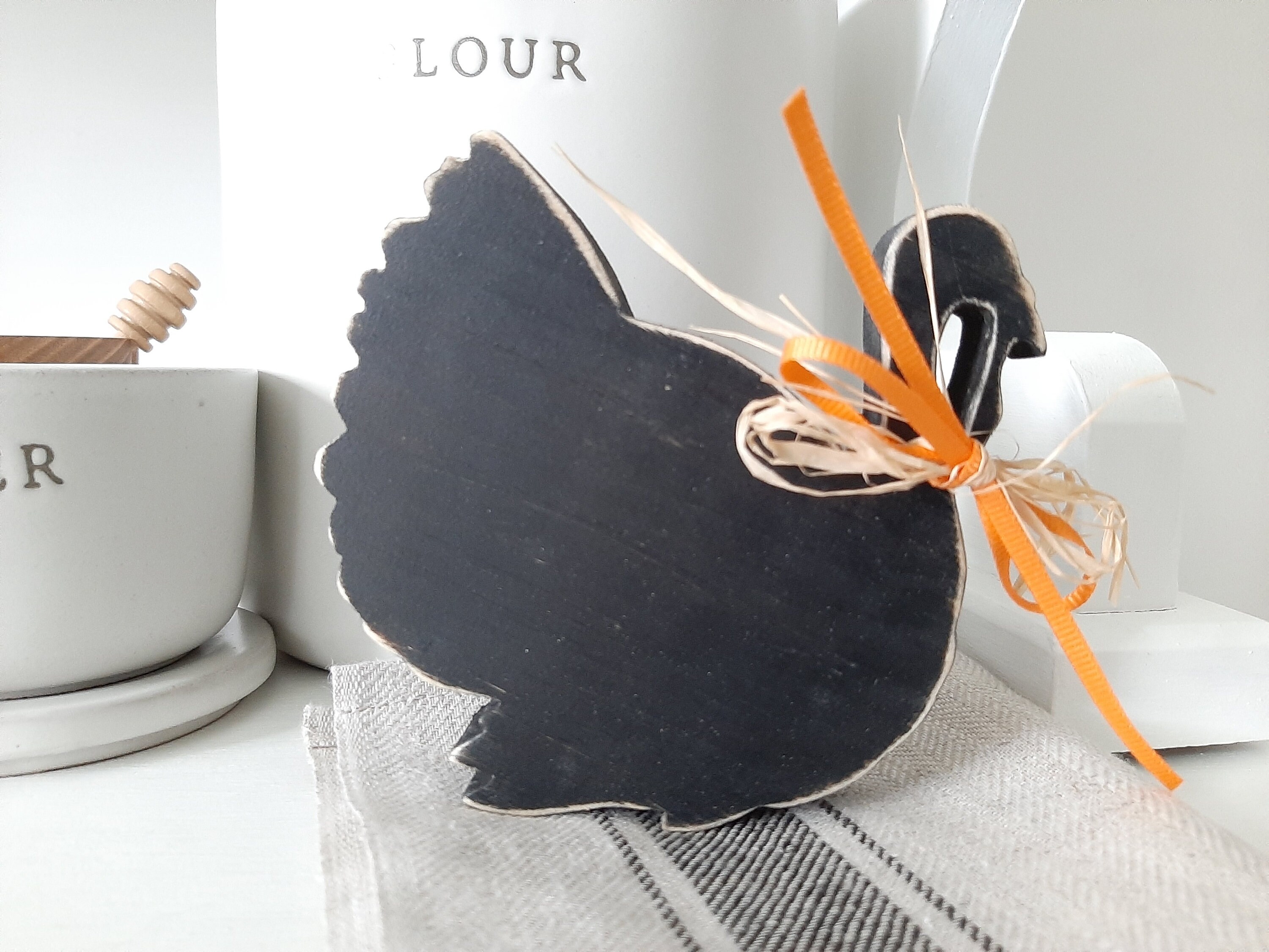 Primitive Chunky Wood Turkey Wood Turkey Decor Thanksgiving Etsy