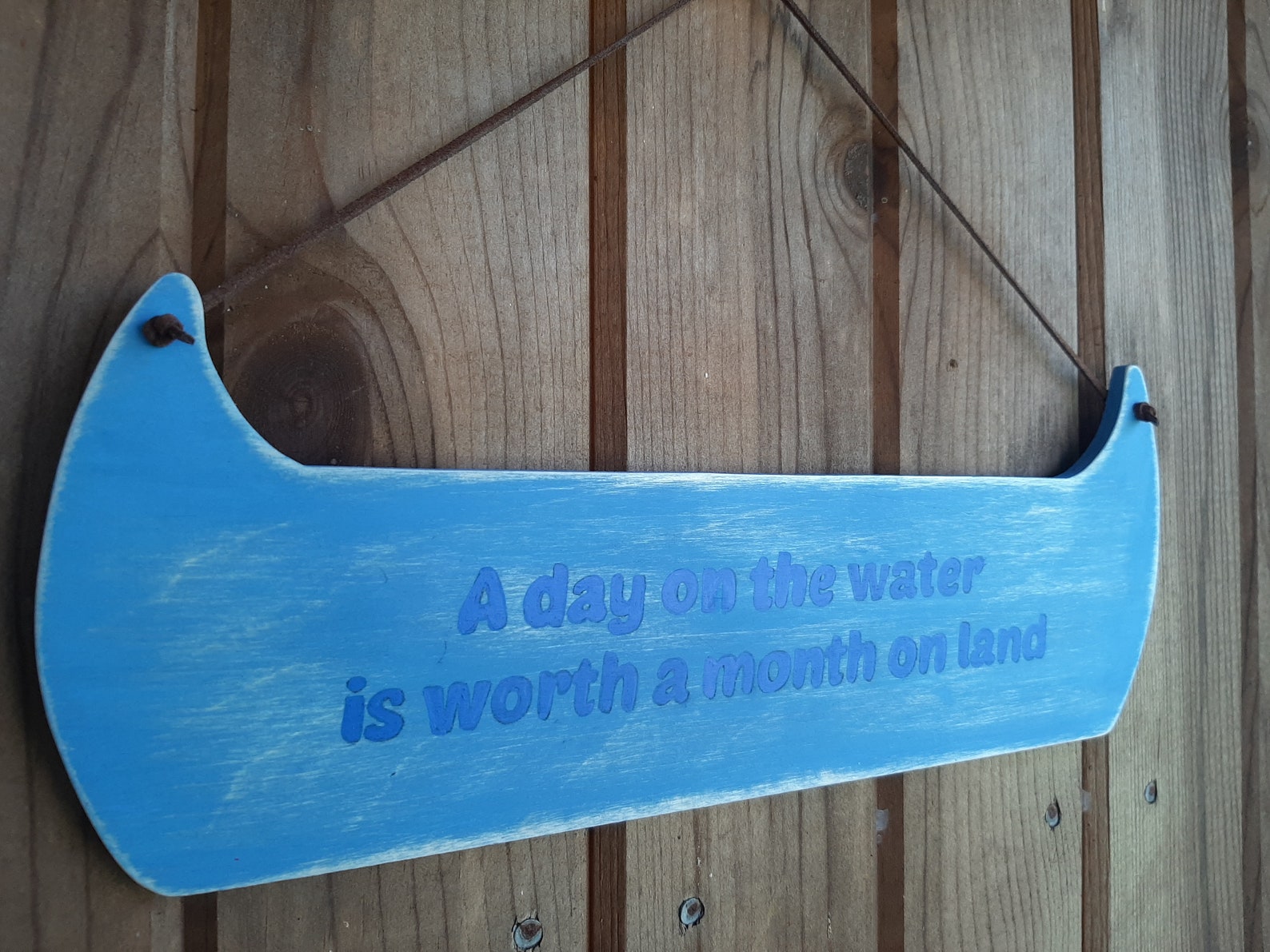 Canoe Wall Hanging Hand Painted Wood Canoe Decor Fisherman Etsy