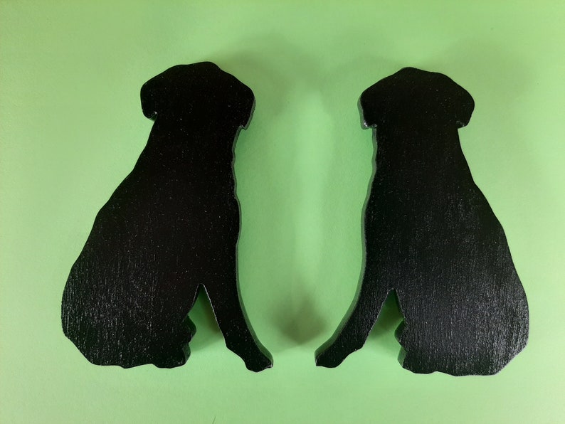 Set of 2 Black Lab Large Black Lab Kitchen Etsy