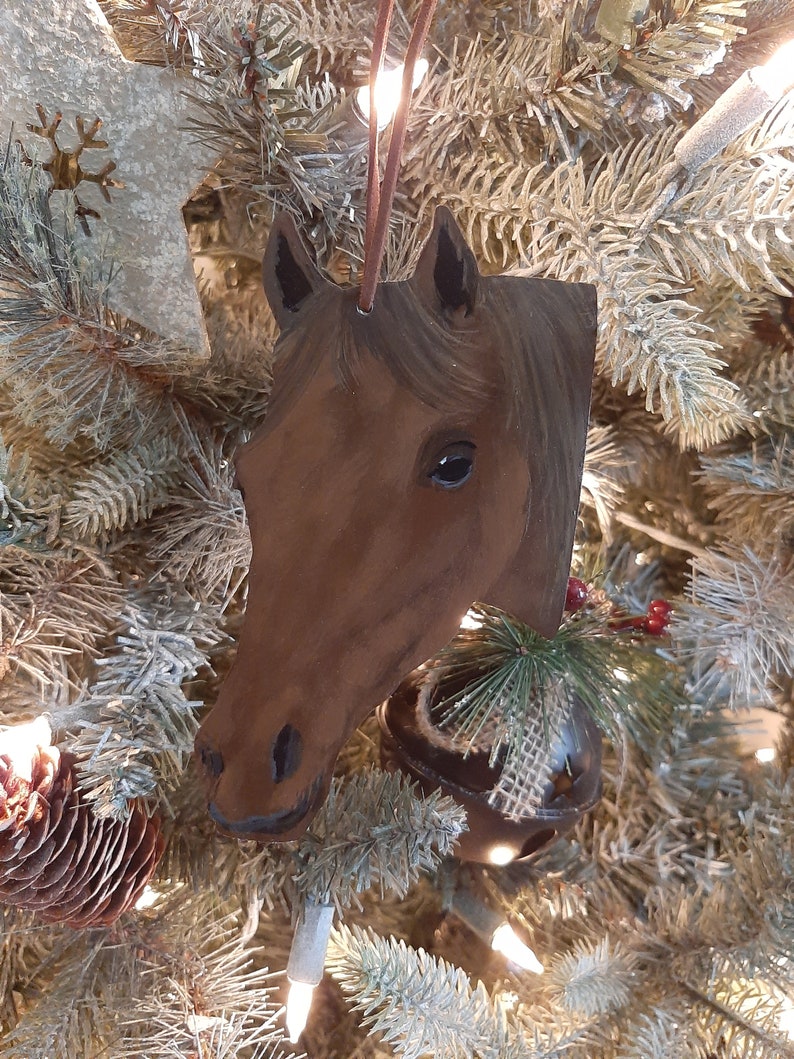 Horse Head Ornament Large Horse Christmas Ornament Horse Etsy