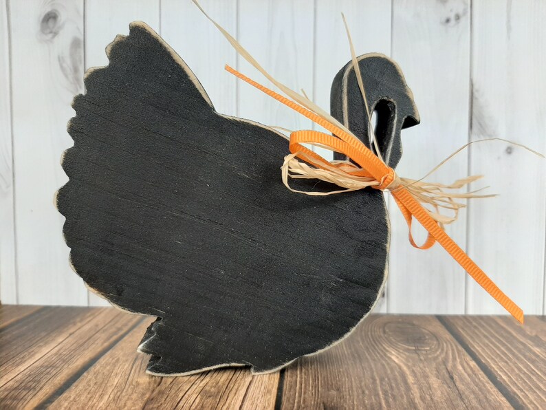 Primitive Chunky Wood Turkey Wood Turkey Decor Thanksgiving Etsy