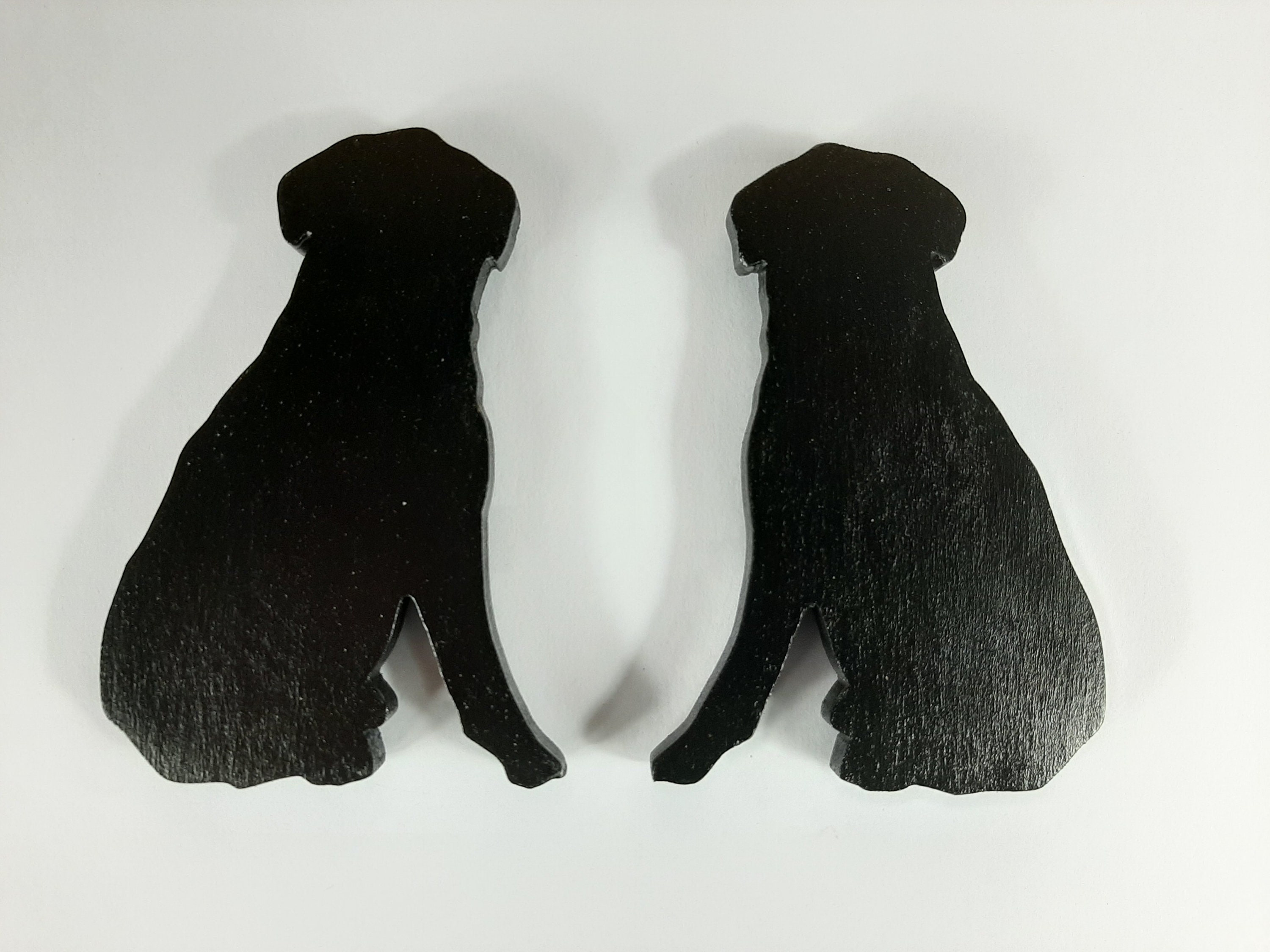 Set of 2 Black Lab Large Black Lab Kitchen Etsy