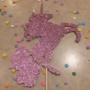 Unicorn cake or cupcake toppers image 3