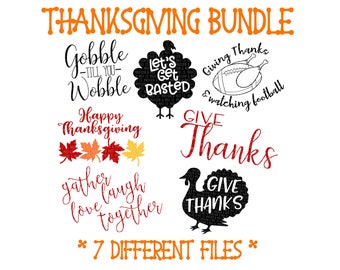 Thanksgiving Bundle, Thanksgiving, SVG, PNG, dxf, jpg, jpeg, Silhouette Files, Cricut Files, svg files, dxf files, png files, jpg files