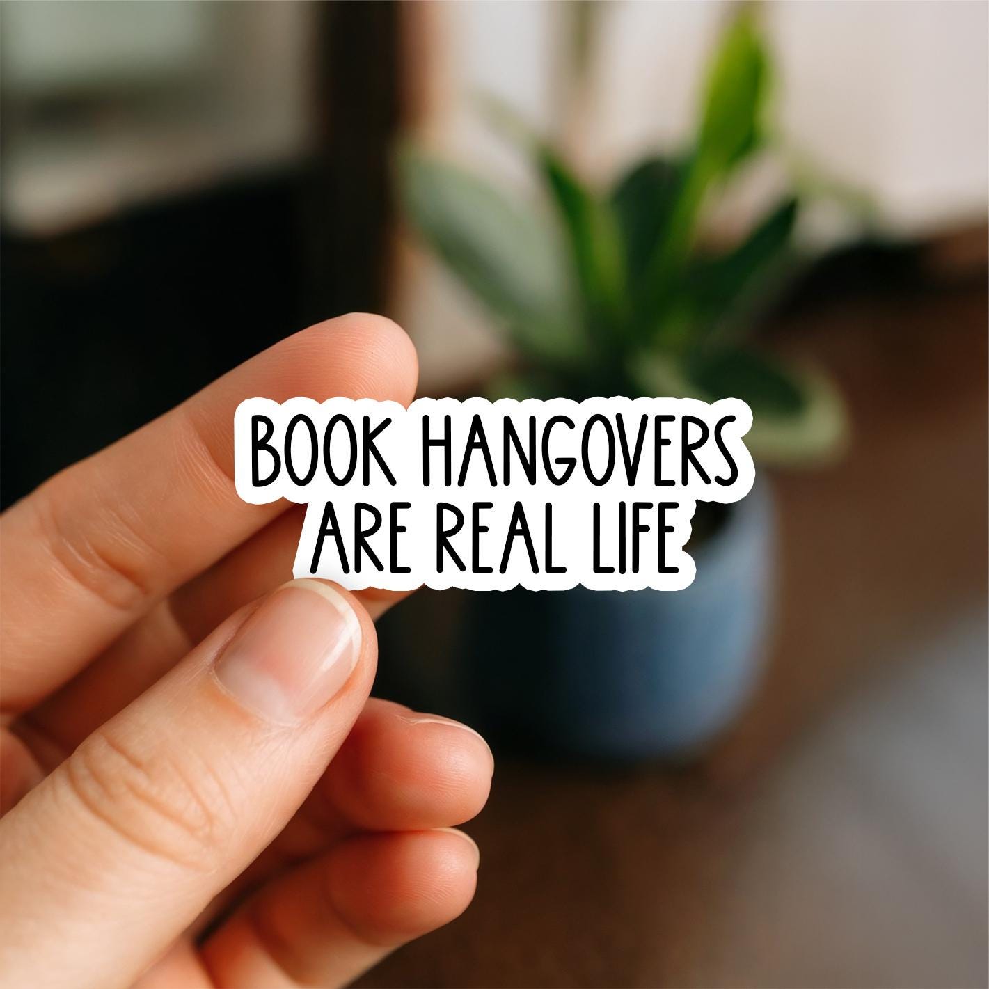 Real Life Sticker Book Hangovers Are Real Life Sticker, Funny Book Lover Vinyl Sticker ...