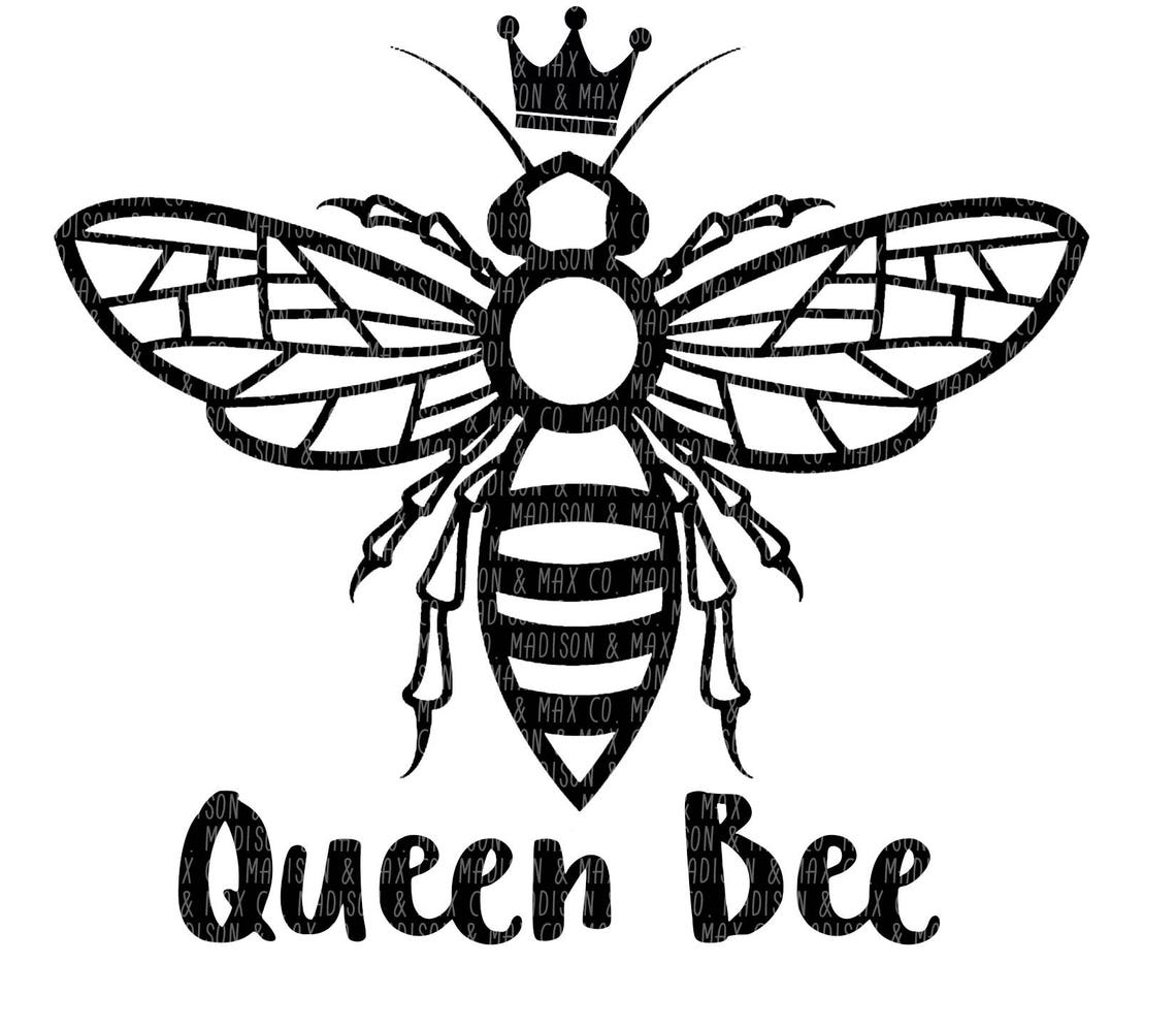 Queen Bee Png Dxf Jpeg Silhouette Files Cricut Etsy