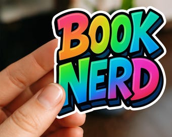 Book Nerd Kindle Sticker, Vinyl Sticker, Funny Stickers, Laptop Stickers, Decals, Kindle stickers, book lover, reading, gift for reader