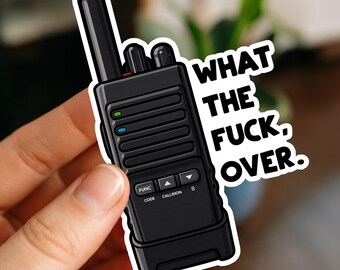 What the Fuck Over Waterproof Sticker, Glossy, Vinyl Sticker, Funny Stickers, Laptop Stickers, Water Bottle Decals, Friend Gift