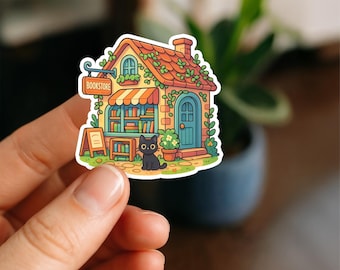Bookstore Sticker, Cute Bookish Kindle Sticker, Indie Bookshop Support, Book Lover Gift, Aesthetic BookTok Laptop & Water Bottle Decal