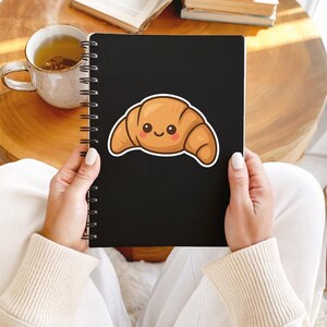 Cute Croissant Sticker, Glossy Waterproof Vinyl Decal image 4