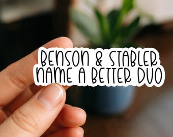 Benson and Stabler Sticker, Glossy, Vinyl Sticker, Funny Stickers, Laptop Stickers, Water Bottle Decals, Friend Gift, funny gift,  SVU