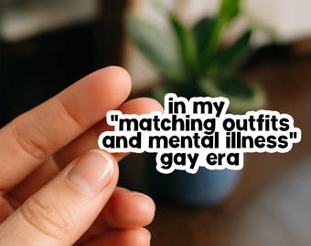 Pegatinas de enfermedad con atuendos a juego, pegatinas divertidas, pegatinas para portátil, pegatinas para botellas, pegatinas para Kindle, pegatinas WLW, pegatinas sáficas, pegatinas del orgullo