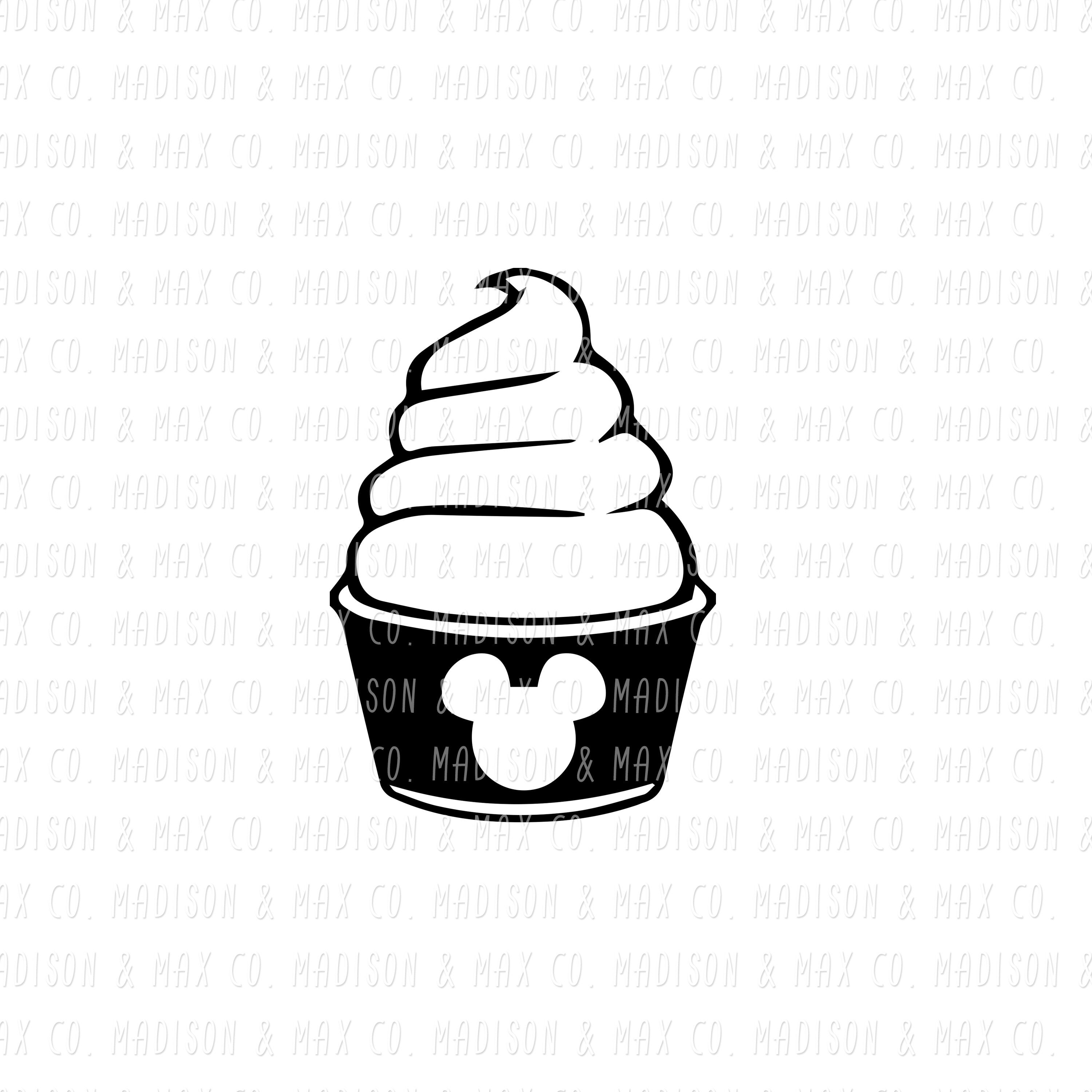 Dole Whip disney PNG dxf jpg jpeg Silhouette Files | Etsy