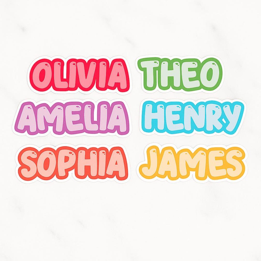 Custom Name Vinyl Sticker, Waterproof Personalized Decal - Etsy