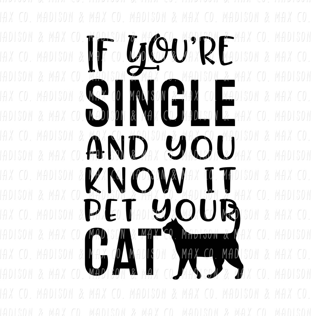 Katzen Katzen Single Cat Lady Lustig SVG PNG Dxf Jpg Etsy sterreich