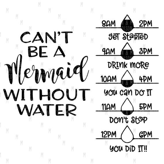 Download Mermaid Svg Water Tracker Svg File Fitness Decal Etsy