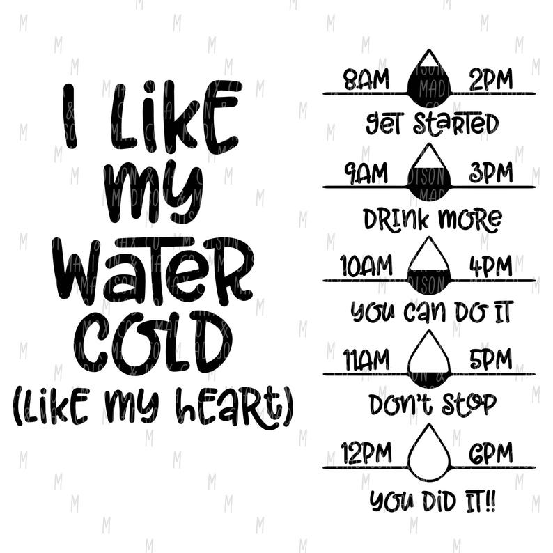 Download I like My Water Cold SVG Water Tracker SVG File Fitness | Etsy