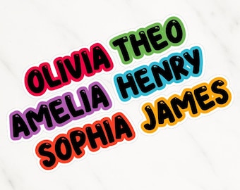 Custom Name Vinyl Sticker, Waterproof Laptop Decal