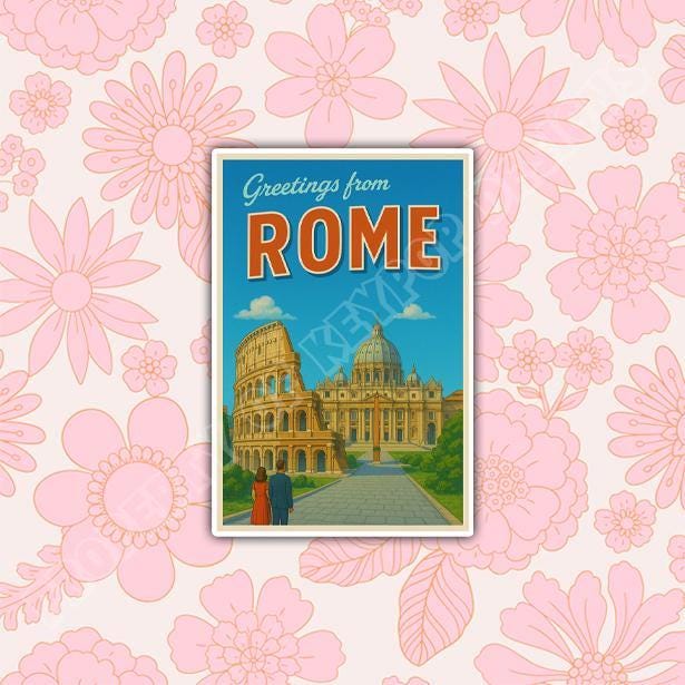 Rome Italy Waterproof Sticker, Decal for Suitcase, Kindle, Laptop ...