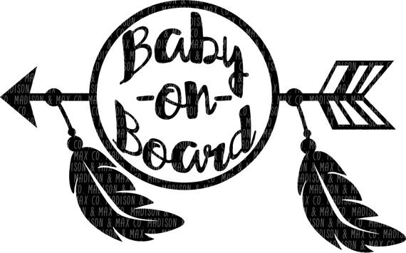 Download Baby On Board Png Dxf Jpg Jpeg Silhouette Files Cricut Etsy