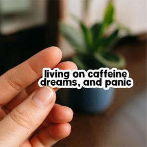 Living on Caffeine | Doctor Stickers, Funny doctor gift, DR stickers, med school Student Sticker, doctor gift, Funny doctor gift