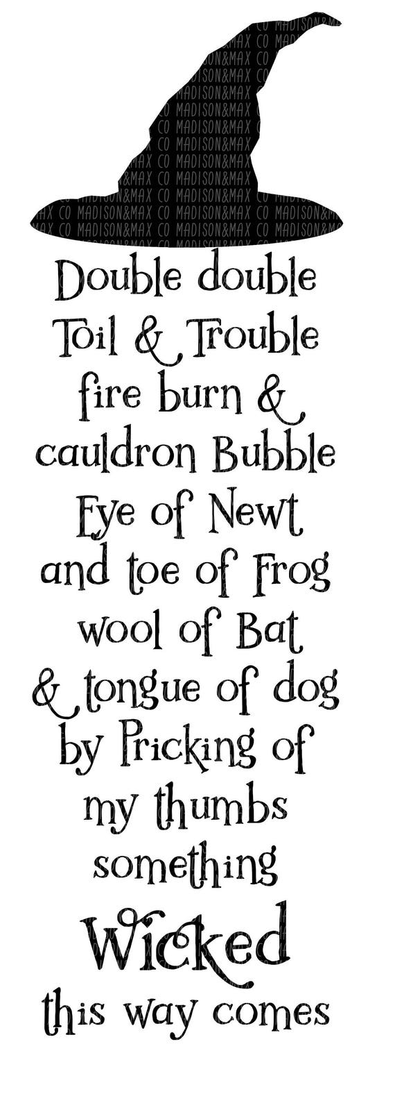 Something Wicked SVG Halloween witch spell SVG Files Kids Etsy