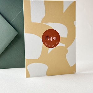 Vatertag Papa Karte | Karte zum Vatertag | Papa Du bist der Beste | Glückwunschkarte Papa | Geburtstagskarte | Vatertagsgeschenk