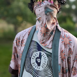 Mystic Mushroom Sun Bandana: Trippy Psychedelic Face Mask