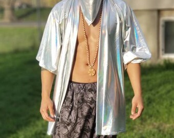 Entusiastiche gilet di paillettes | Felpa con cappuccio Festival | Hood olografica | Giacca Festival | Felpa con cappuccio senza maniche | Rave con Entusiastiche gilet di paillettes | Felpa con cappuccio Festival | Hood olografica | Giacca Festival | Felpa con cappuccio senza maniche | Rave con