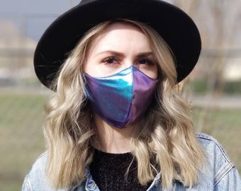 Holographic Rave Mask: Festival Face Mask