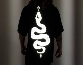 Reflective Snake Kimono| Rave Kimono |Holographic Jacket| Men's Festival Clothing|