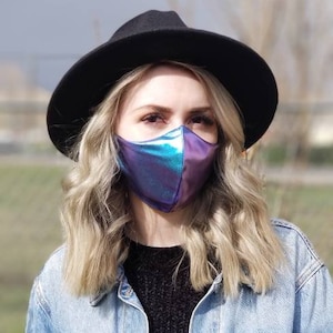 Rave Mask| Face Mask| Holographic Mask| Festival Mask| Dust Mask|