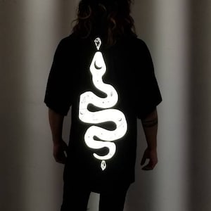 Reflective Snake Kimono| Rave Kimono |Holographic Jacket| Men&#39;s Festival Clothing|